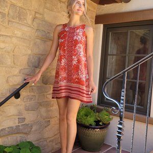 MAX STUDIO ~ Floral Scarf Print Sleeveless Dress ~ Size XS